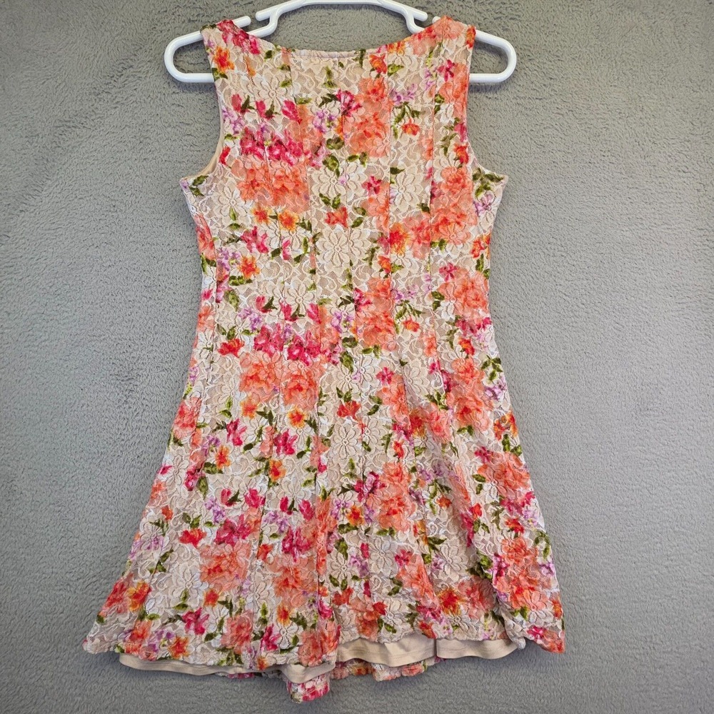 Perceptions Dress Womens L Fairy Floral Lace Coquette Festival Bloomcore Cottage